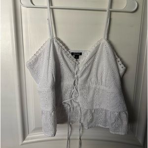 cropped white blouse